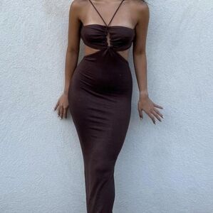 Melani the Label Multi-way Calina Brown Dress, Size Medium